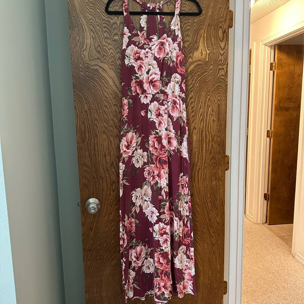 Nine Britton Floral Maxi Dress - Pink and White
